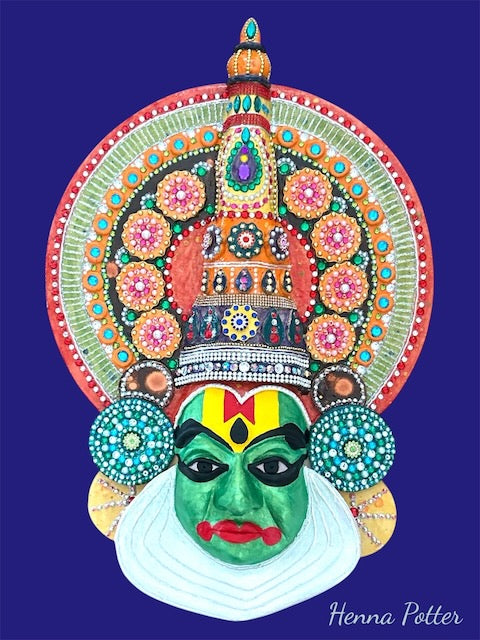 Kathakali Dance Mask - Art by Bala