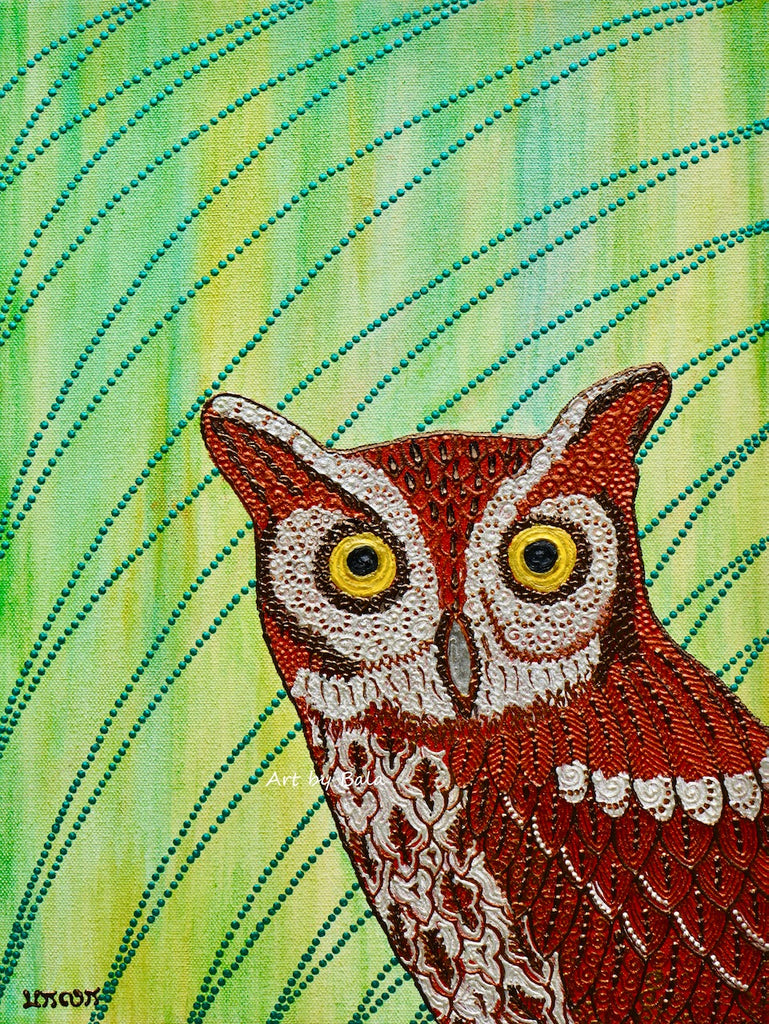 Eastern Screech Owl - Art by Bala