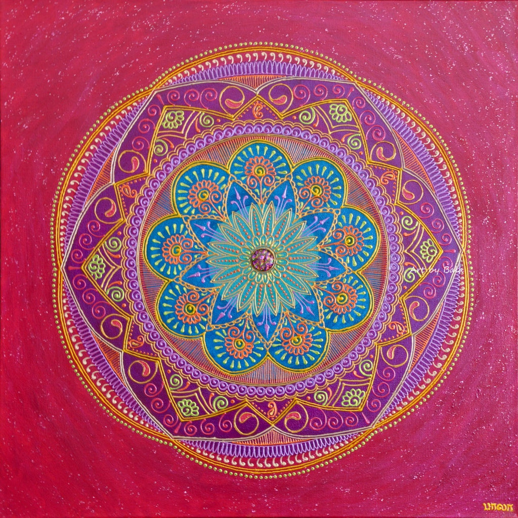 Contentment Mandala - Art by Bala