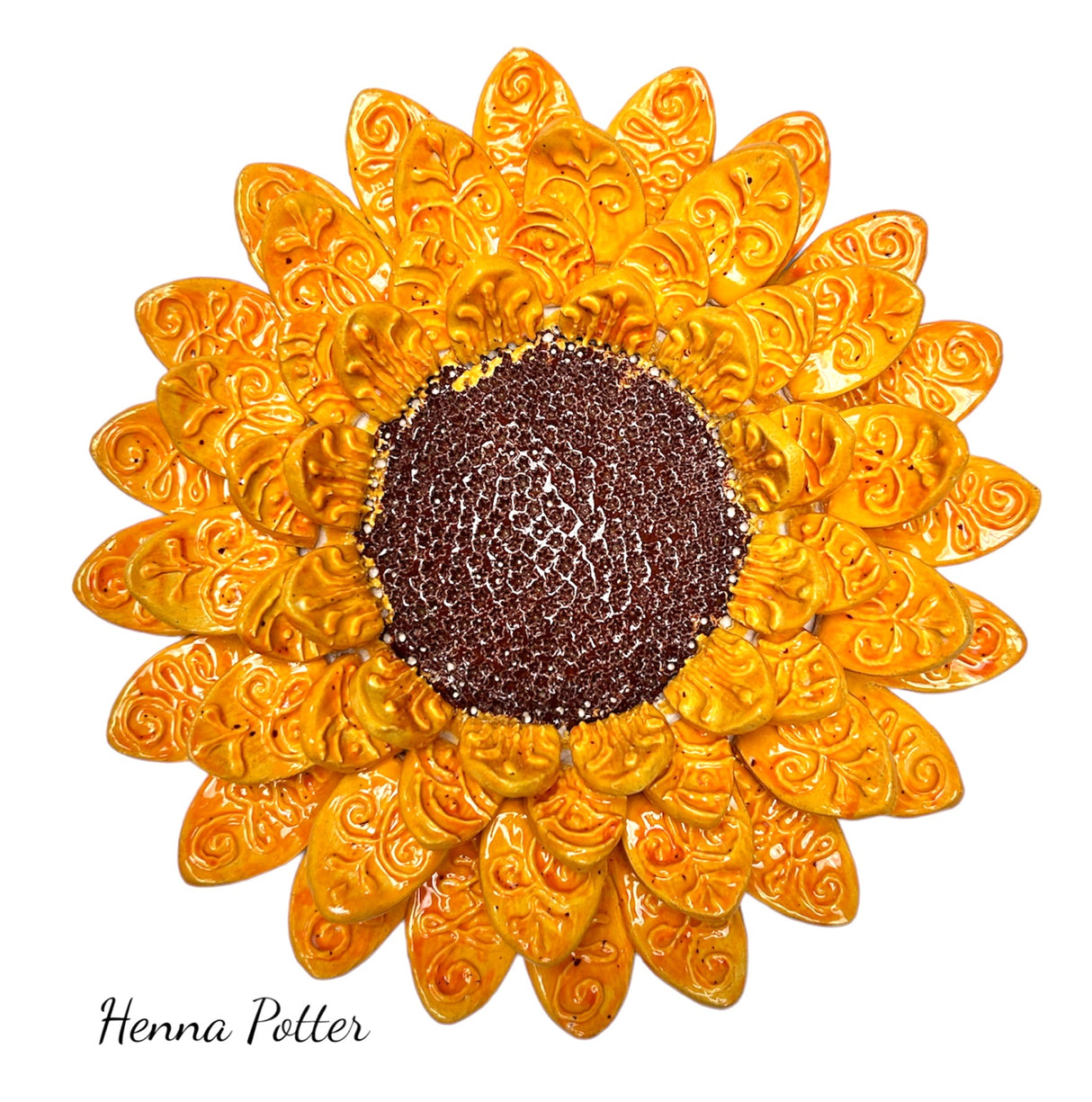Sunflower - Ceramic Wall Art - Art by Bala