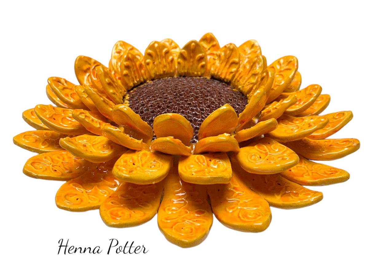 Sunflower - Ceramic Wall Art - Art by Bala