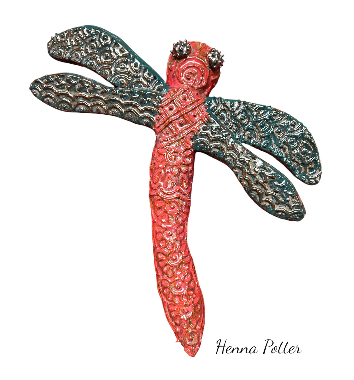 Dragonfly Ceramic Wall Art - 3 - Art by Bala