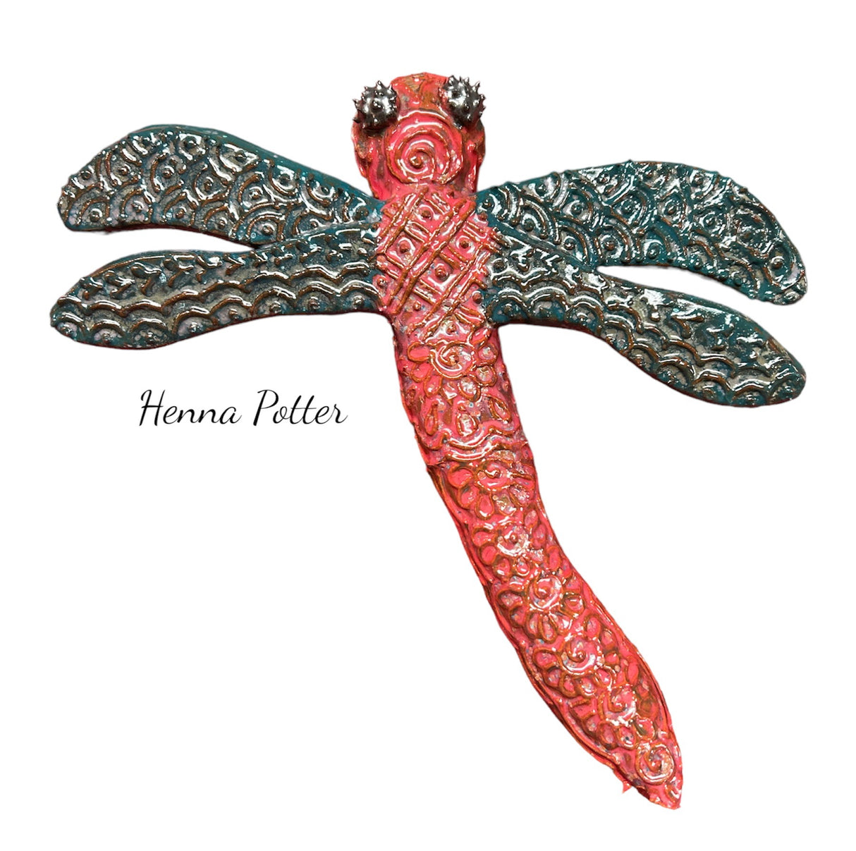 Dragonfly Ceramic Wall Art - 3 - Art by Bala