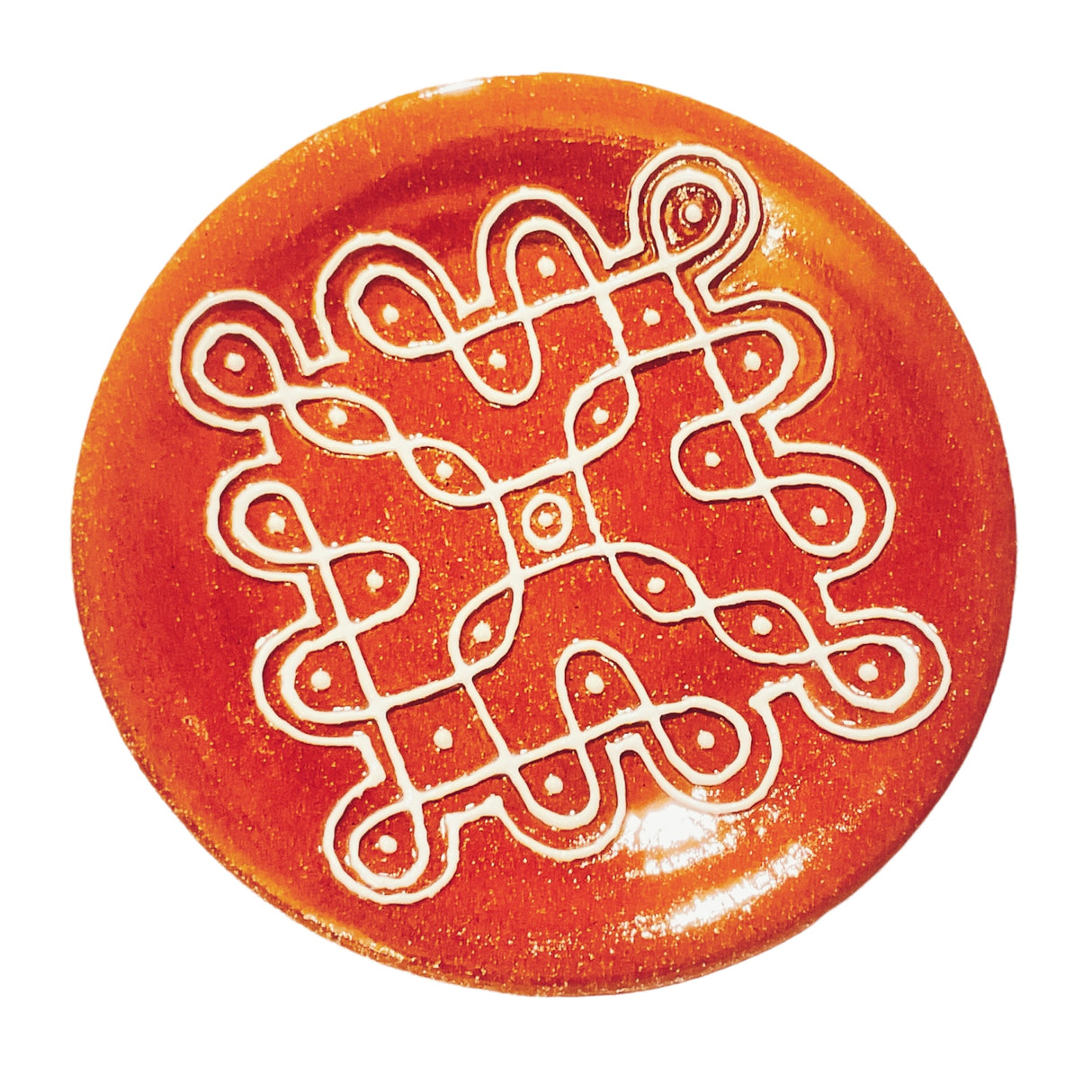 Terracotta Kolam plate 9