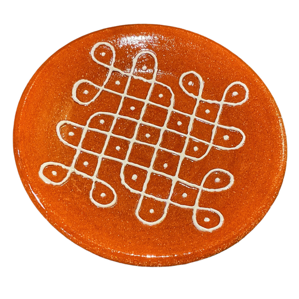 Terracotta Kolam plate 16 - Art by Bala
