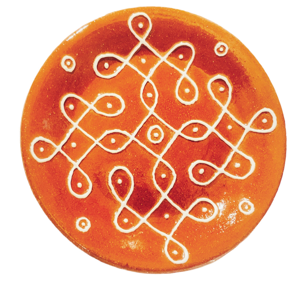 Terracotta Kolam plate 12