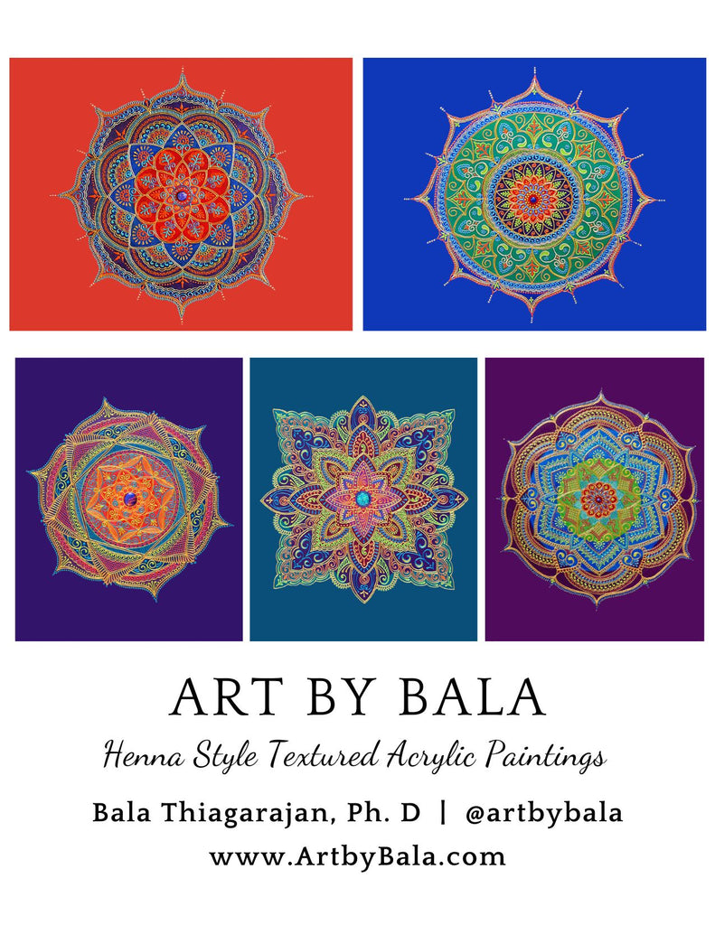 Mandala Notecards 1 - Art by Bala