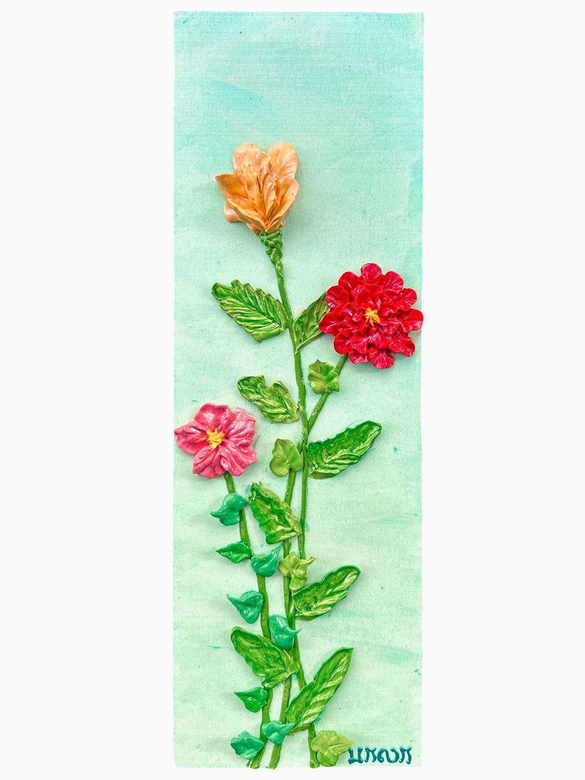 Tulip No. 1 | Iridescent 3D Textured Floral Painting