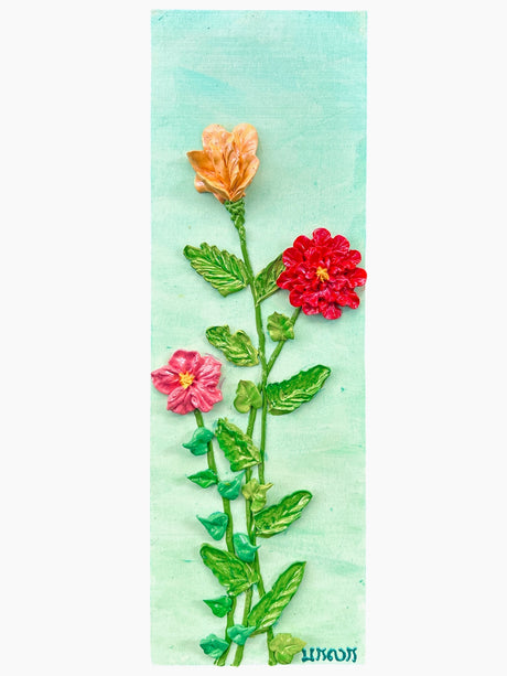 Tulip No. 1 | Iridescent 3D Textured Floral Painting - Art by Bala