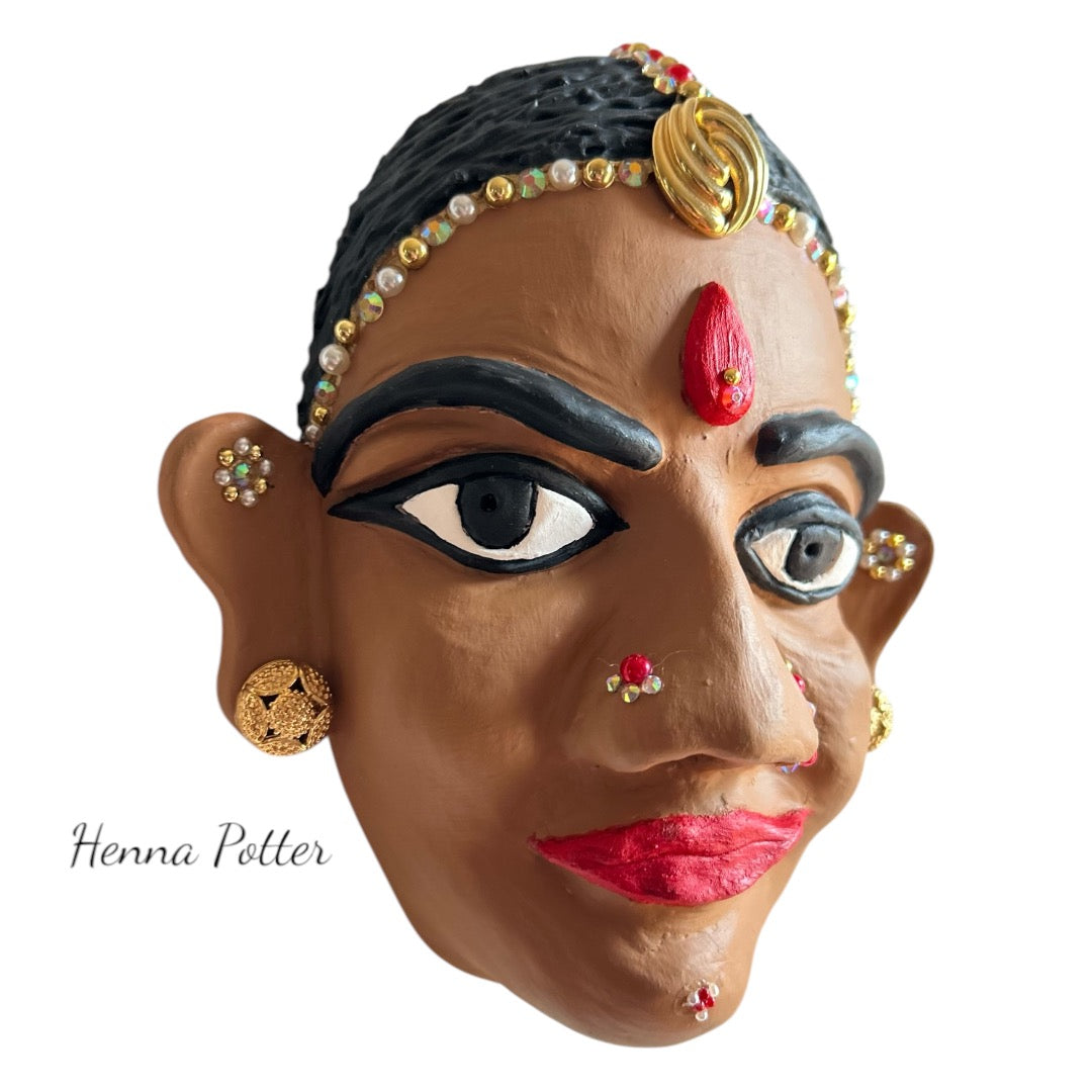 Indian Woman Mask - 2 - Art by Bala