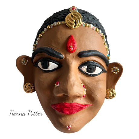 Indian Woman Mask - 2 - Art by Bala
