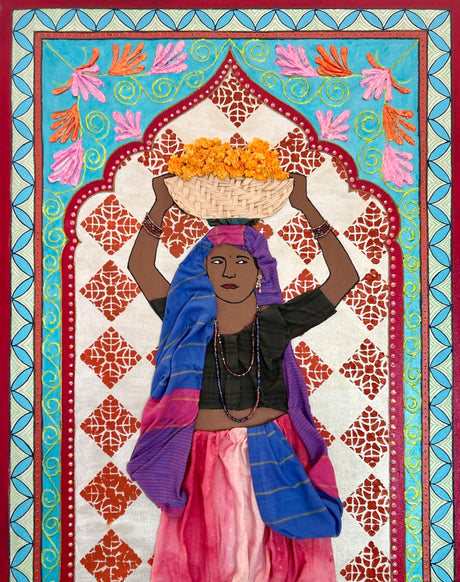 Rajarajeshwari | Textured Portrait Painting - Art by Bala