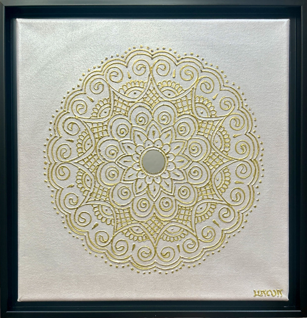 Serenity No. 21 | Original 3D Textured Mandala Painting - Art by Bala