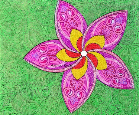 Plumeria Passion - Art by Bala