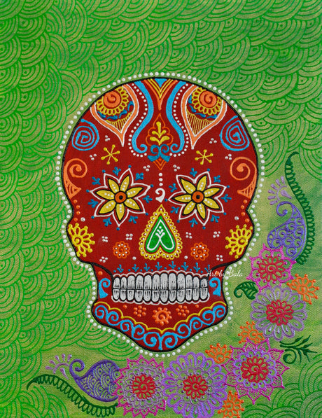 Sugarskull - Green - Art by Bala