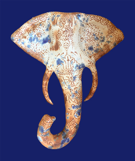 Elephant Ceramic Wall Art