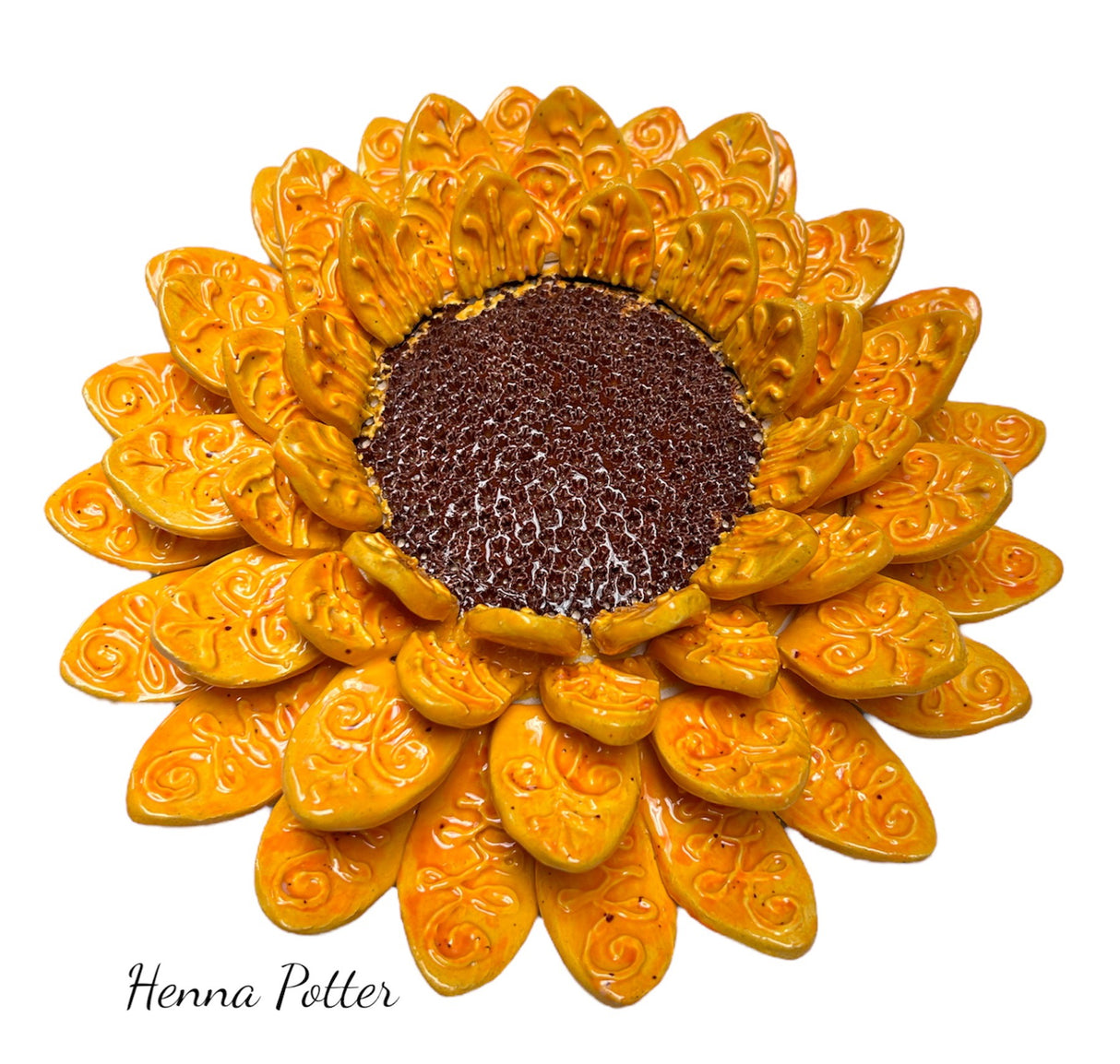Sunflower -  Ceramic Wall Art - Art by Bala
