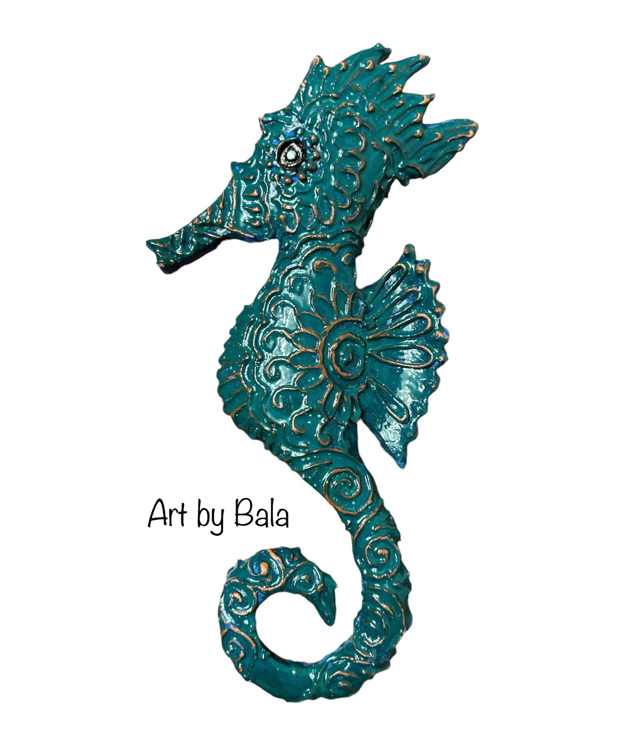 Sea Horse Ceramic Wall Art - 1 - Art by Bala