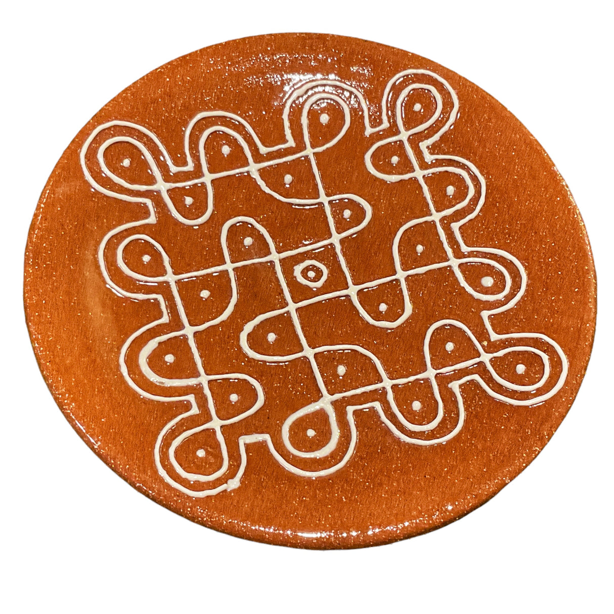 Terracotta Kolam plate 18