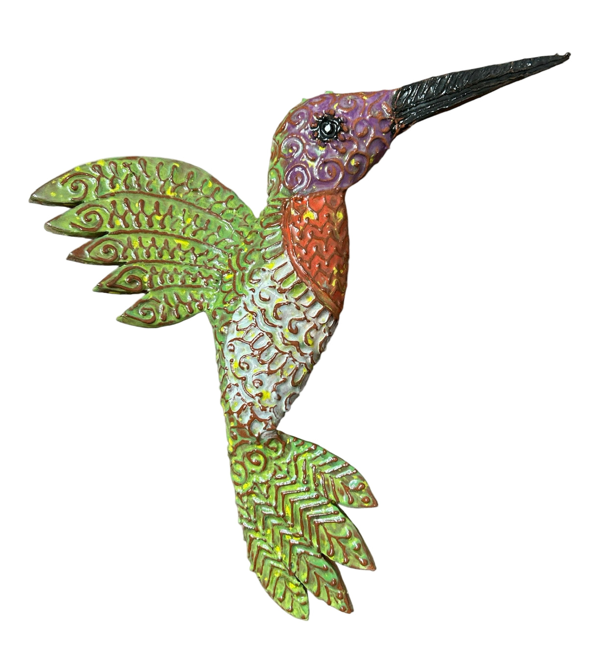 Hummingbird Ceramic Wall Art - 2 - Art by Bala