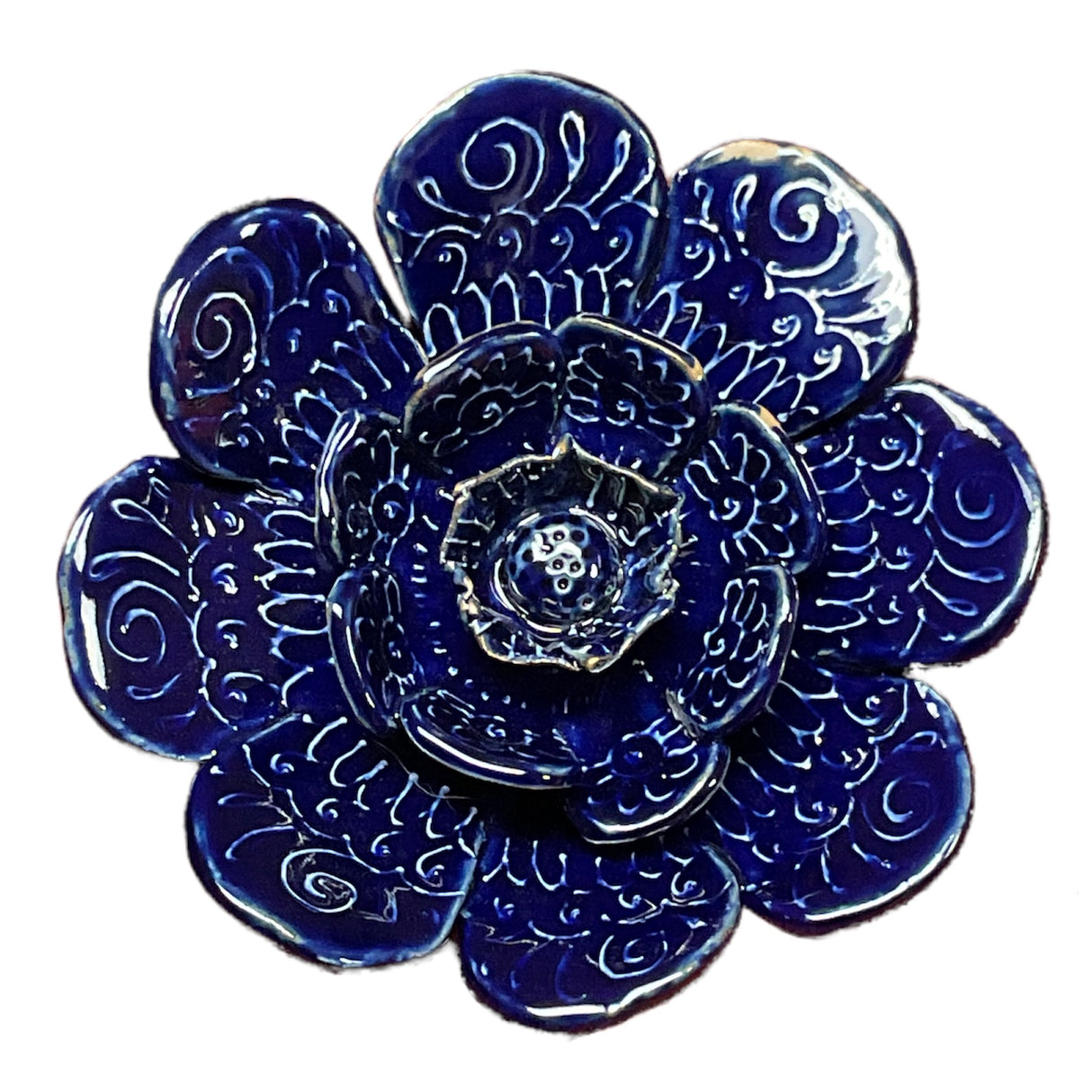 Ceramic Flower - Blue - Art by Bala